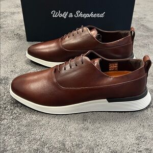 Wolf & Shepherd Crossover Longwing Maple Calfskin shoe - brand new